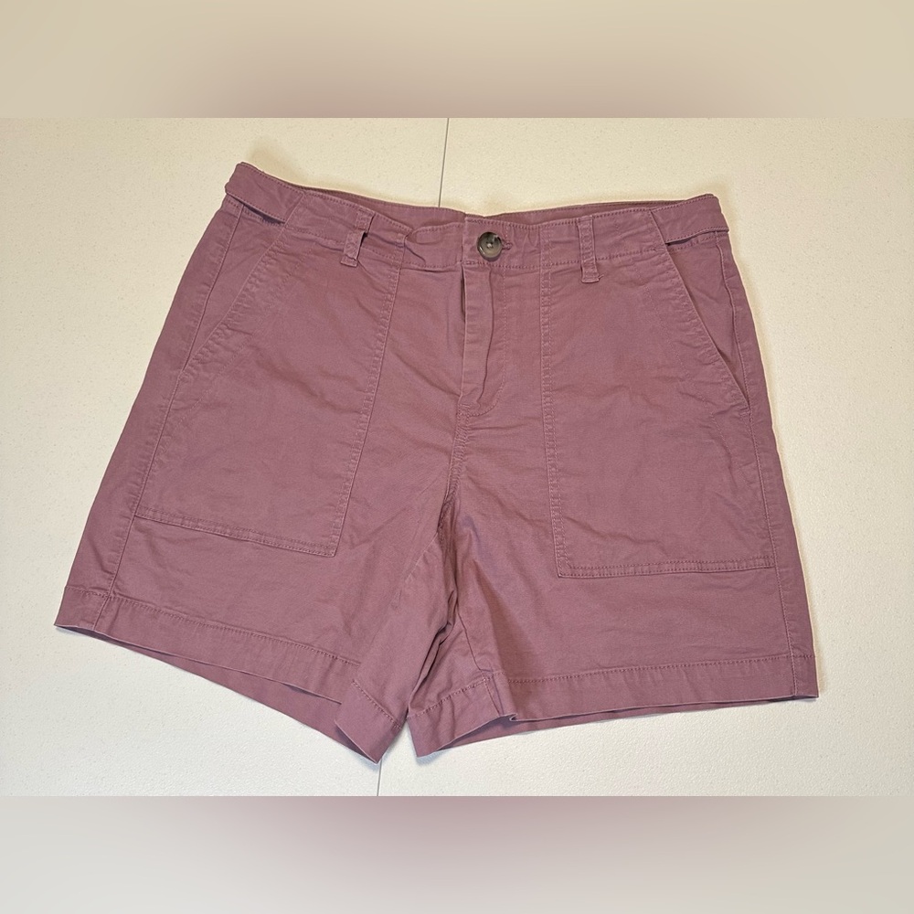 CAbi Light‎ Purple Paperback Short Cotton Canvas Womens Size 8 Stretch 6423